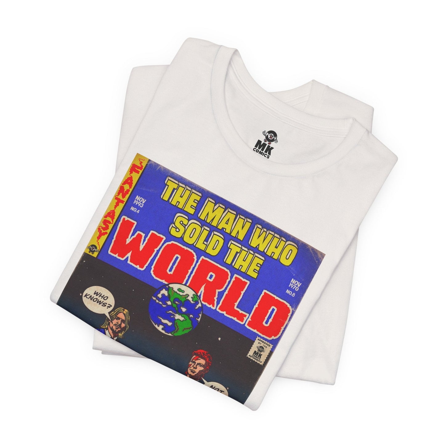 Bowie & Cobain The Man Who Sold the World Jersey Short Sleeve Tee Unisex