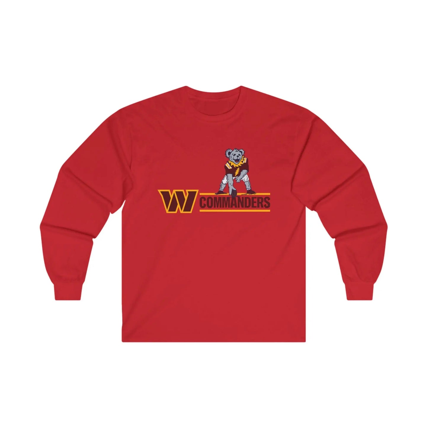 Washington Commanders Dancing Bear Long Sleeve Tee Ultra-Cotton The Gridiron Collection