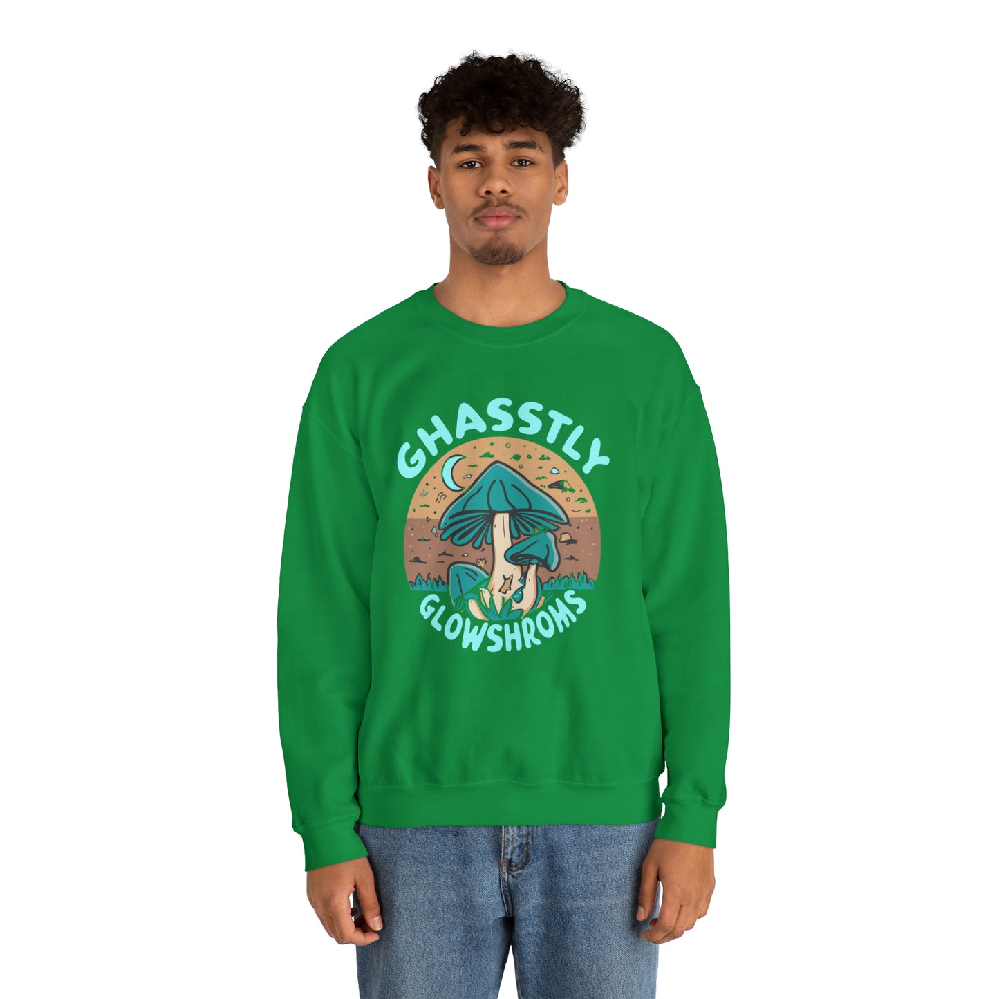 Ghastly Glowshrooms Black Mushroom costume, Mushroom Halloween Costume, Mushroom Sweatshirt, Spooky Season Halloween Sweatshirt, Sweatshirt Adult, Unique Sweatshirt