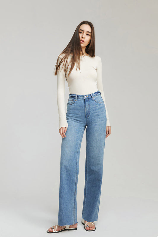 Palm Ease Lightweight High-Rise Relaxed Wide Leg Jeans