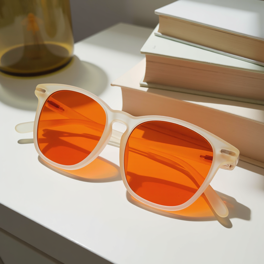 Blue Light Blocking White Frame Sleep Glasses Cloudwalkerz