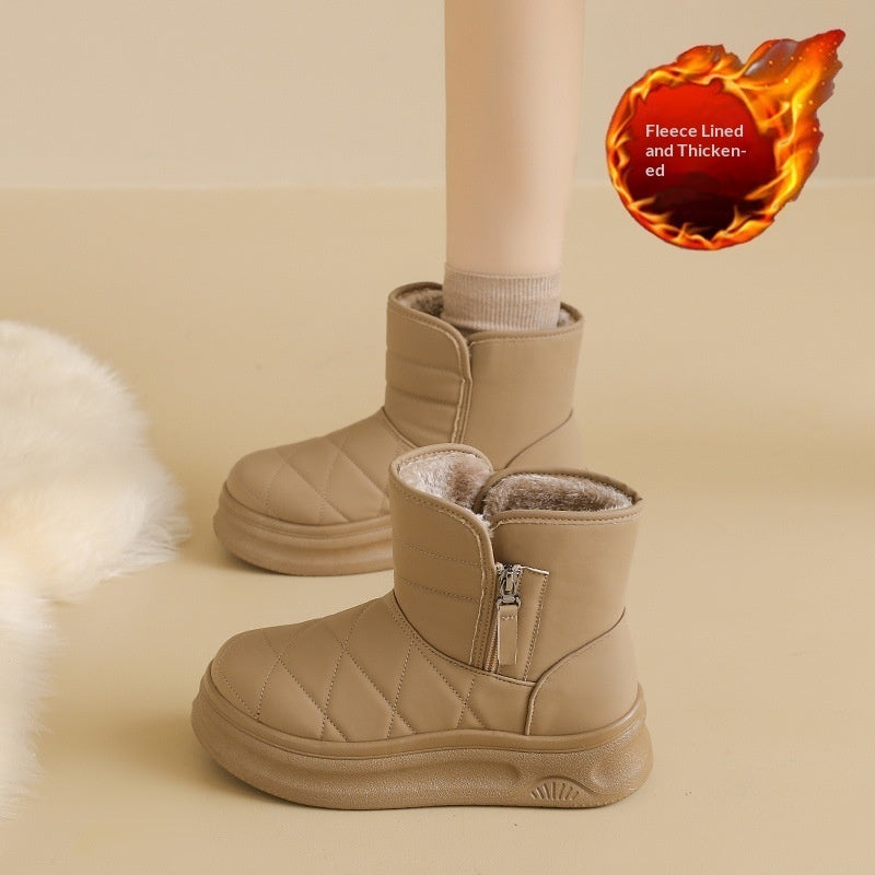 Warm Fleece-Lined Casual Winter Ankle Snow Boots for Women