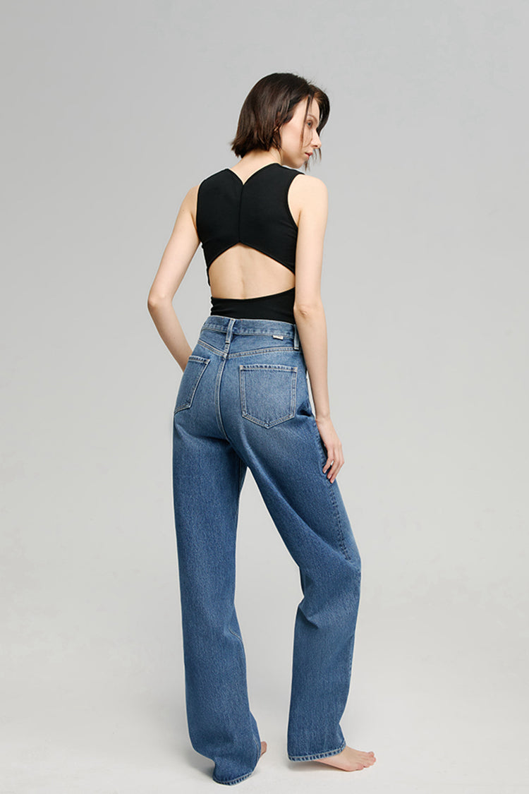 Moon Curve Mid-weight Wide Leg Jeans Hey Joanie