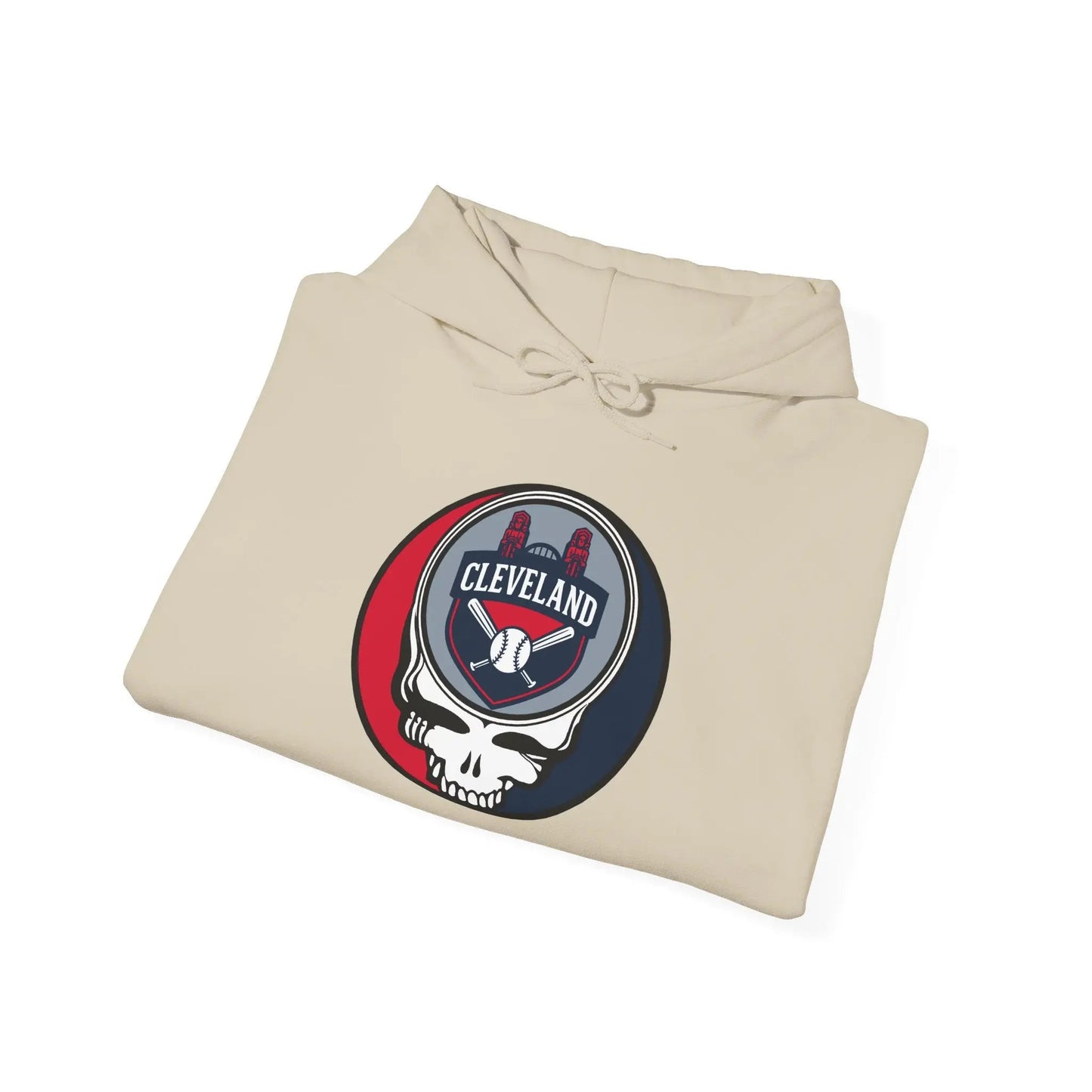 Grateful Dead Unisex Heavy Blend Hoodie Cleveland Baseball Edition The Ballpark Collection