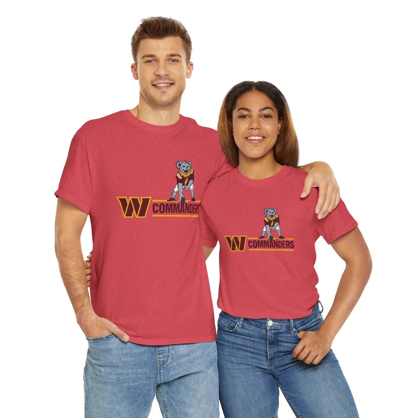 Washington Commanders Dancing Bear Grateful Dead T-Shirt The Gridiron Collection