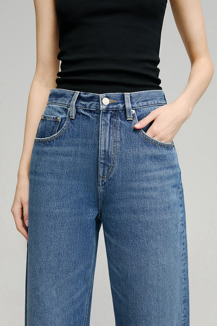 Moon Curve Mid-weight Wide Leg Jeans Hey Joanie