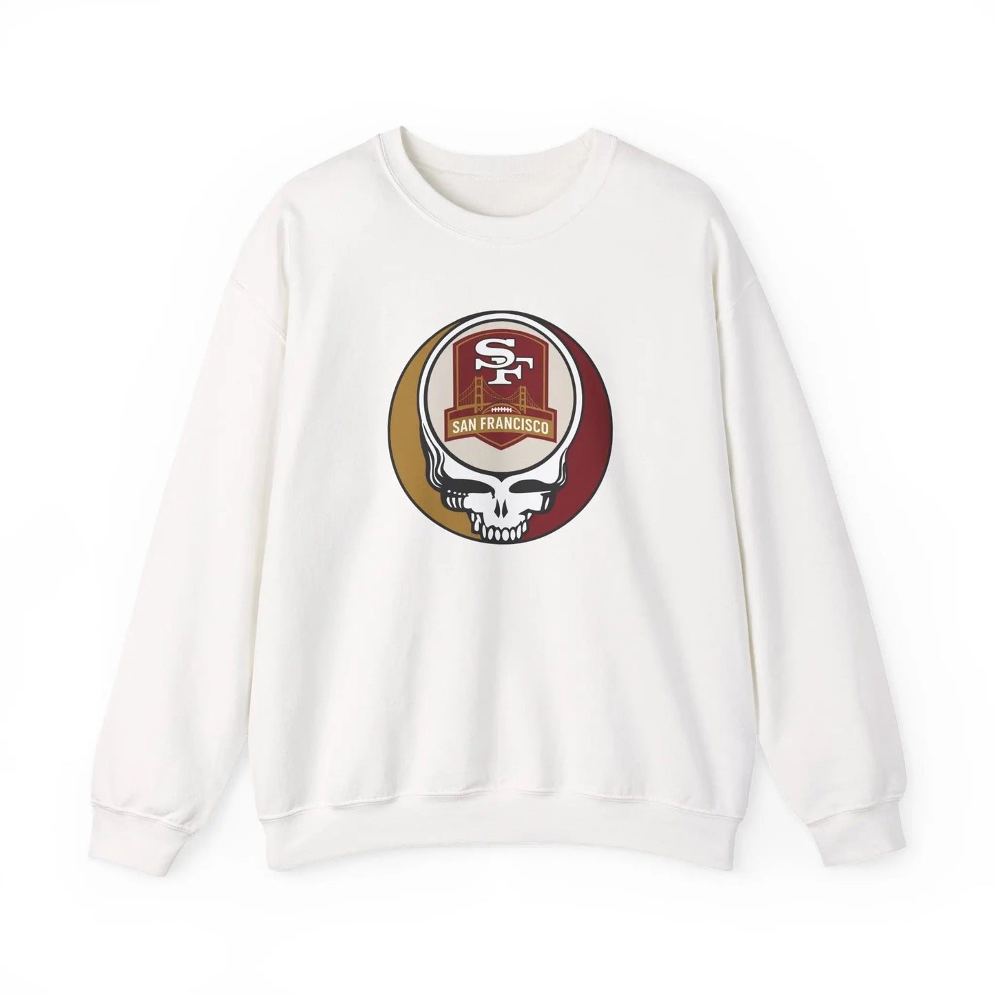 San Francisco 49ers Grateful Dead Stealie Crewneck Sweatshirt Heavy Blend
