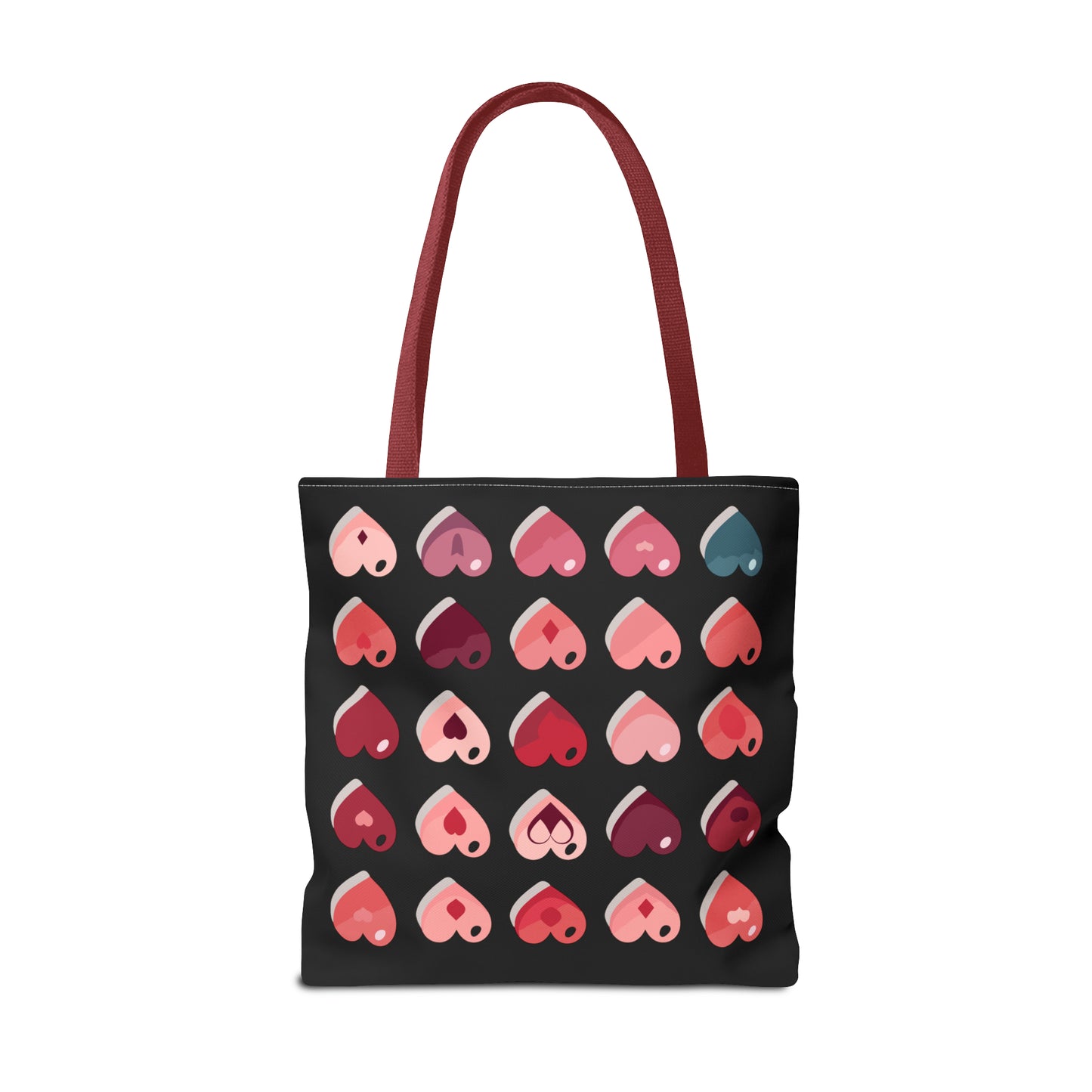 Valentine's black Tote Bag (AOP)