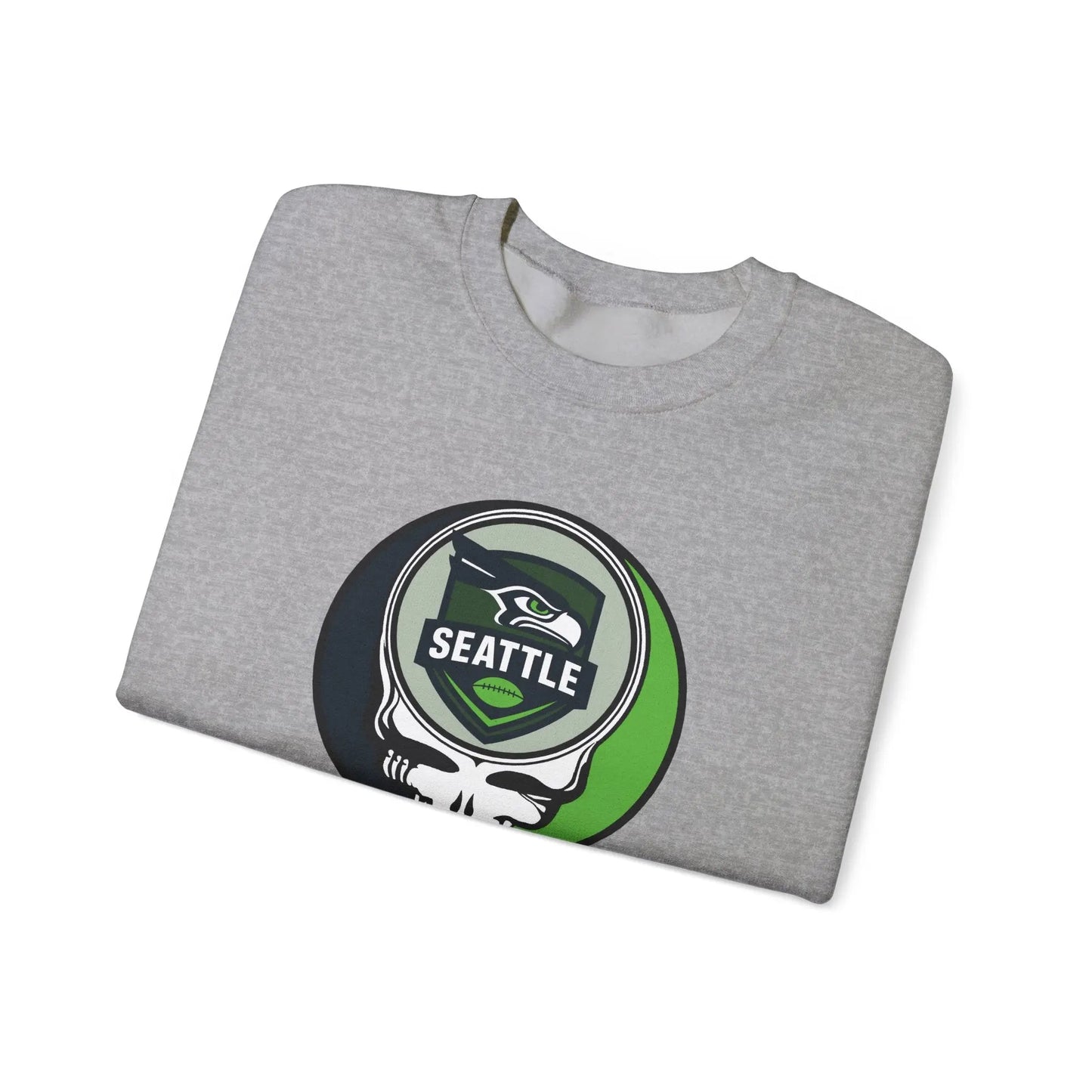 Seattle Seahawks Grateful Dead Stealie Crewneck Sweatshirt Heavy Blend The Gridiron Collection