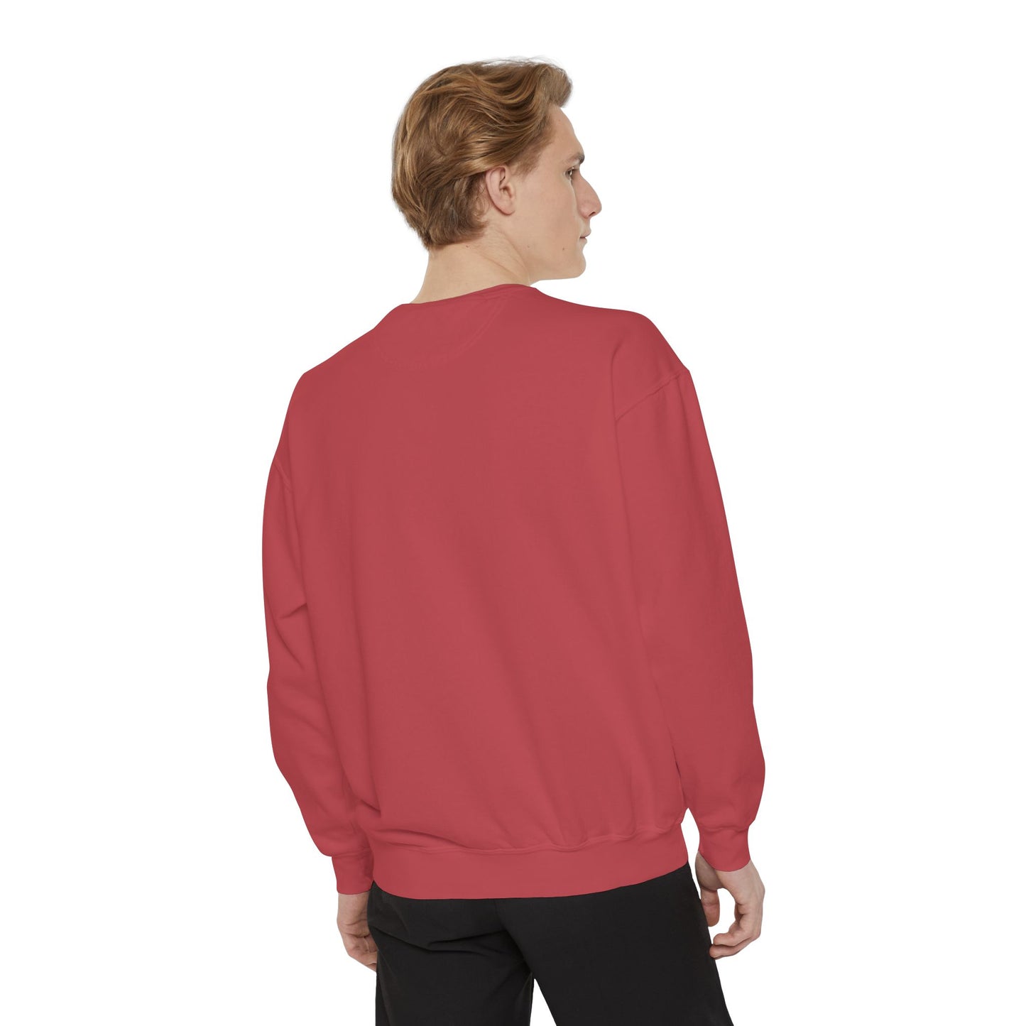 Unisex Garment-Dyed Sweatshirt - Chill Vibes with STRAWBERIFY Text
