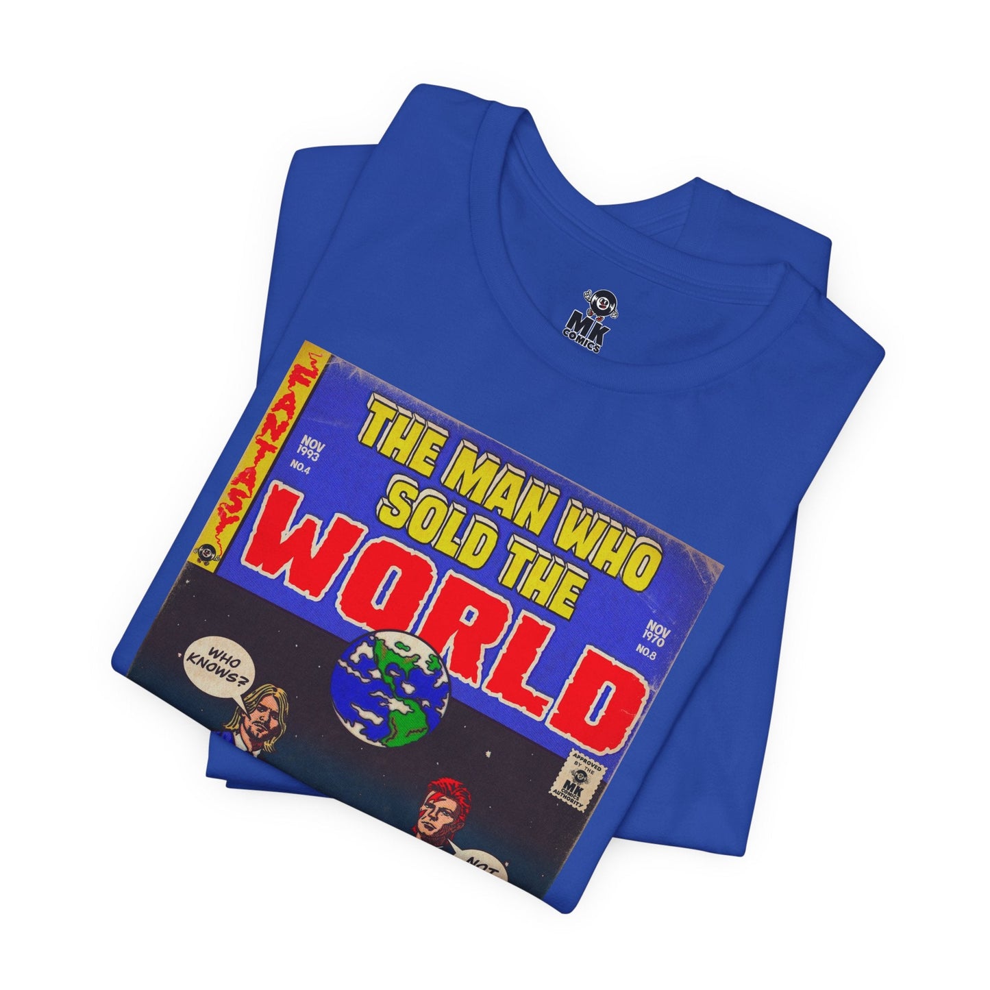 Bowie & Cobain The Man Who Sold the World Jersey Short Sleeve Tee Unisex