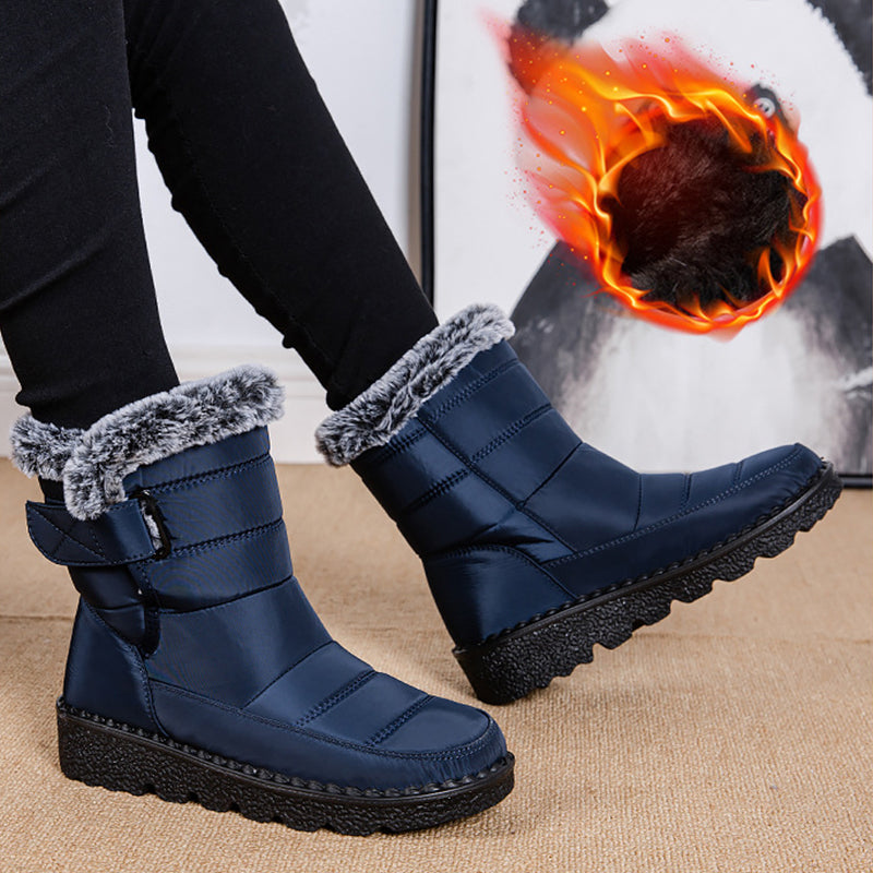 Women’s Waterproof Plush Snow Boots Waterproof Ankle-Height Boots