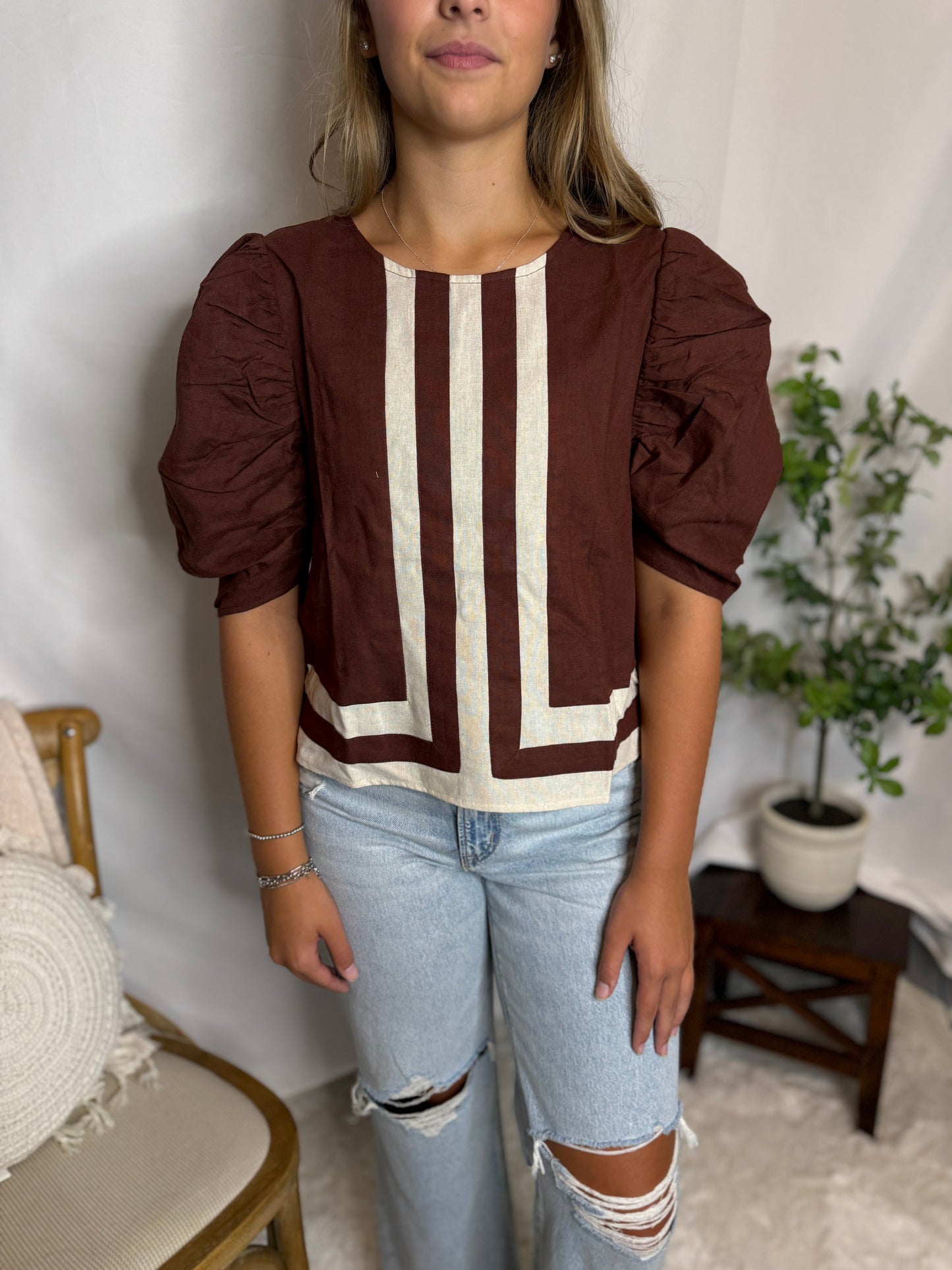 Puff Sleeve Structured Blouse The Puff Sleeve Blouse