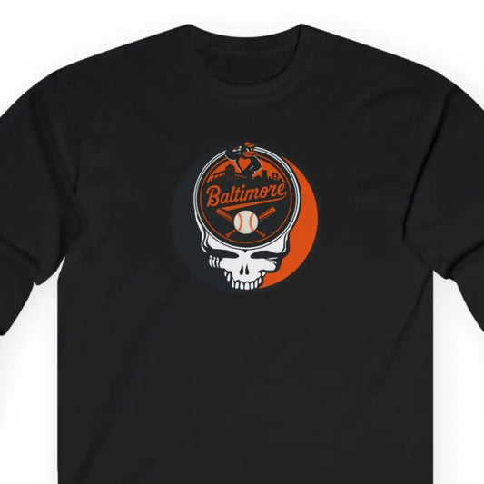 Grateful Dead Ultra-Cotton Long Sleeve Tee Baltimore Baseball Edition MLB