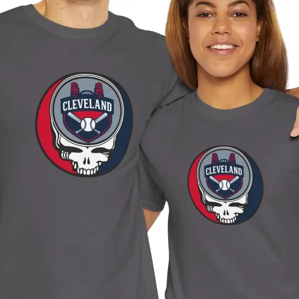 Grateful Dead Steal Your Face T-Shirt Cleveland Guardians Baseball Edition