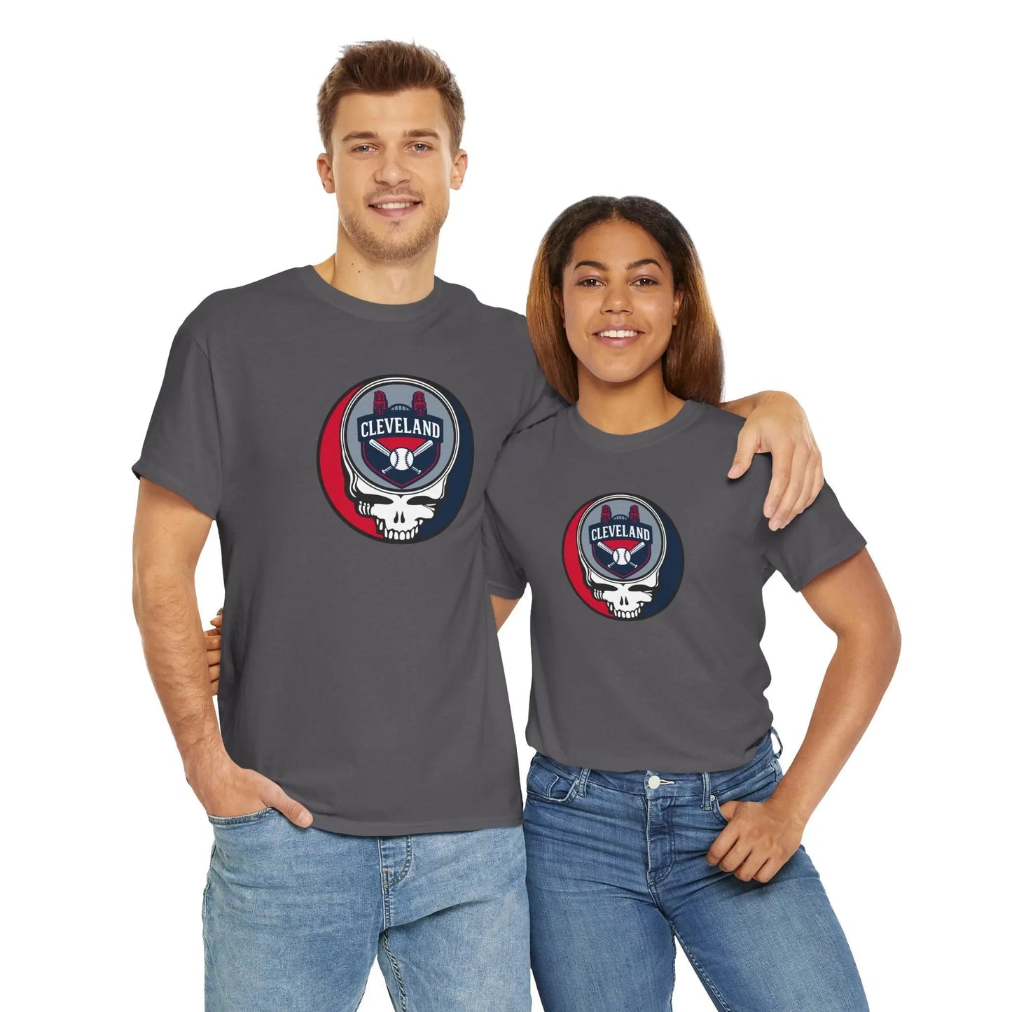 Grateful Dead Steal Your Face T-Shirt Cleveland Guardians Baseball Edition