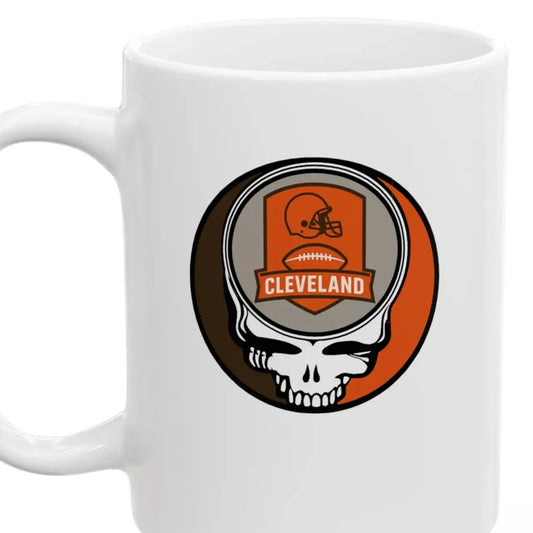 Stealie Ceramic Coffee Mug Durable White Ceramic The Gridiron Collection Cleveland Browns