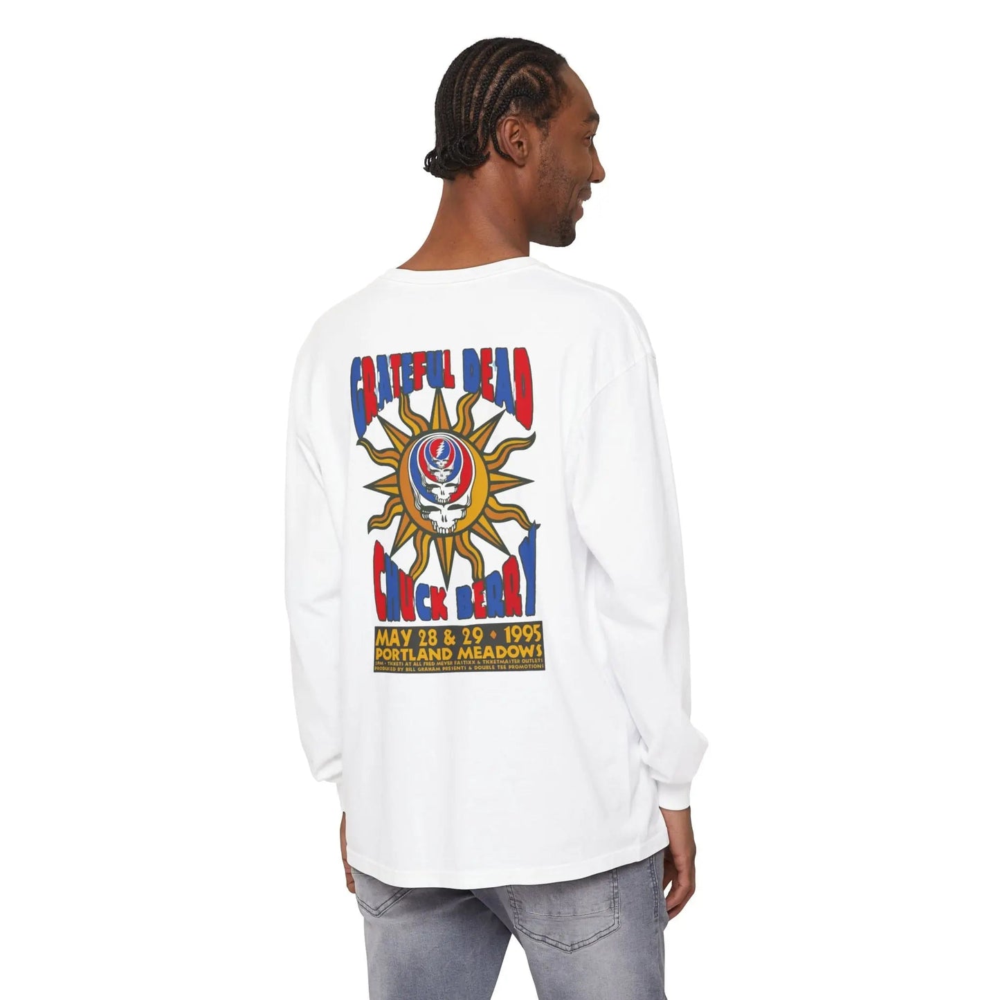 Grateful Dead and Chuck Berry Two-Sided Garment-Dyed Long Sleeve Tee Vineyard Collection