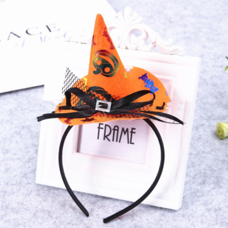 Pumpkin Witch Hat Halloween Headband Party Decoration Supplies