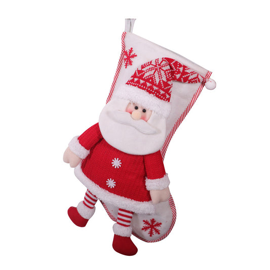 Christmas Eve Candy Socks Red and White Christmas Stocking