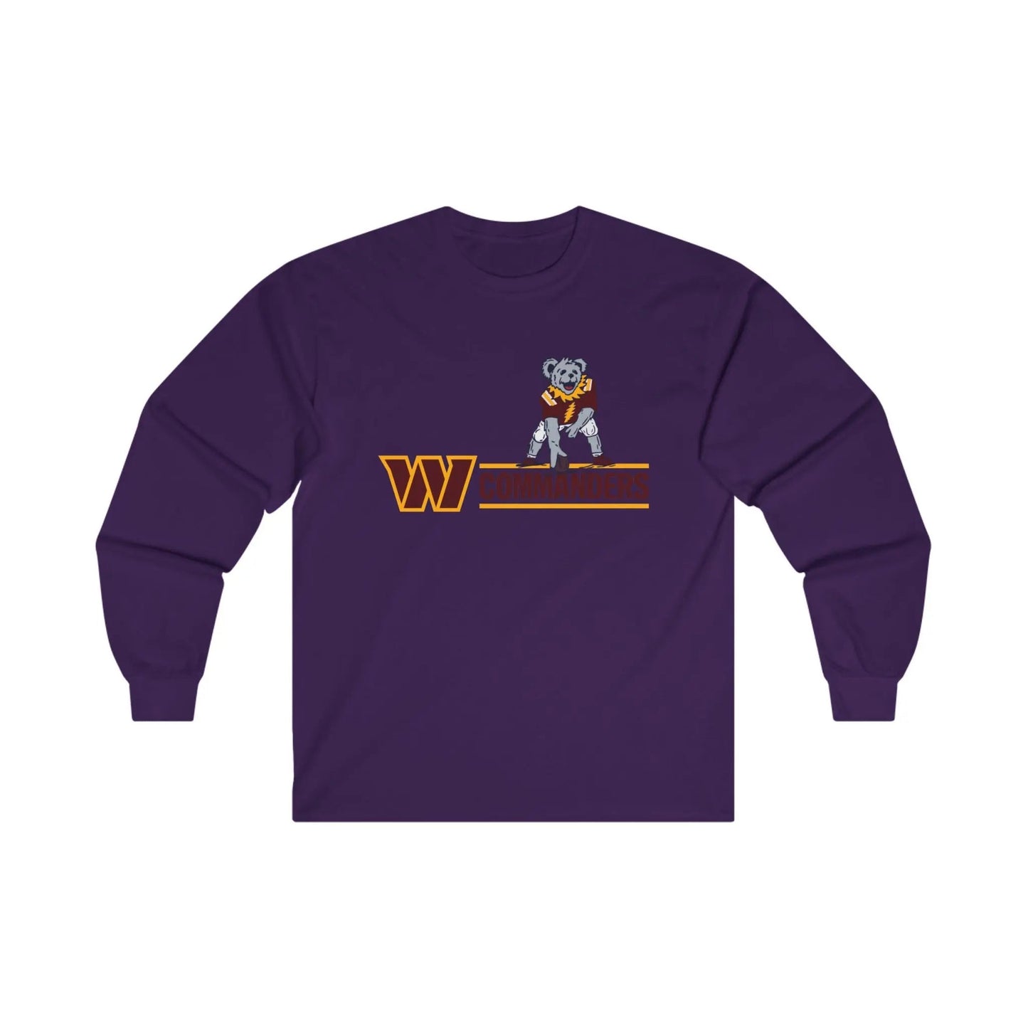 Washington Commanders Dancing Bear Long Sleeve Tee Ultra-Cotton The Gridiron Collection