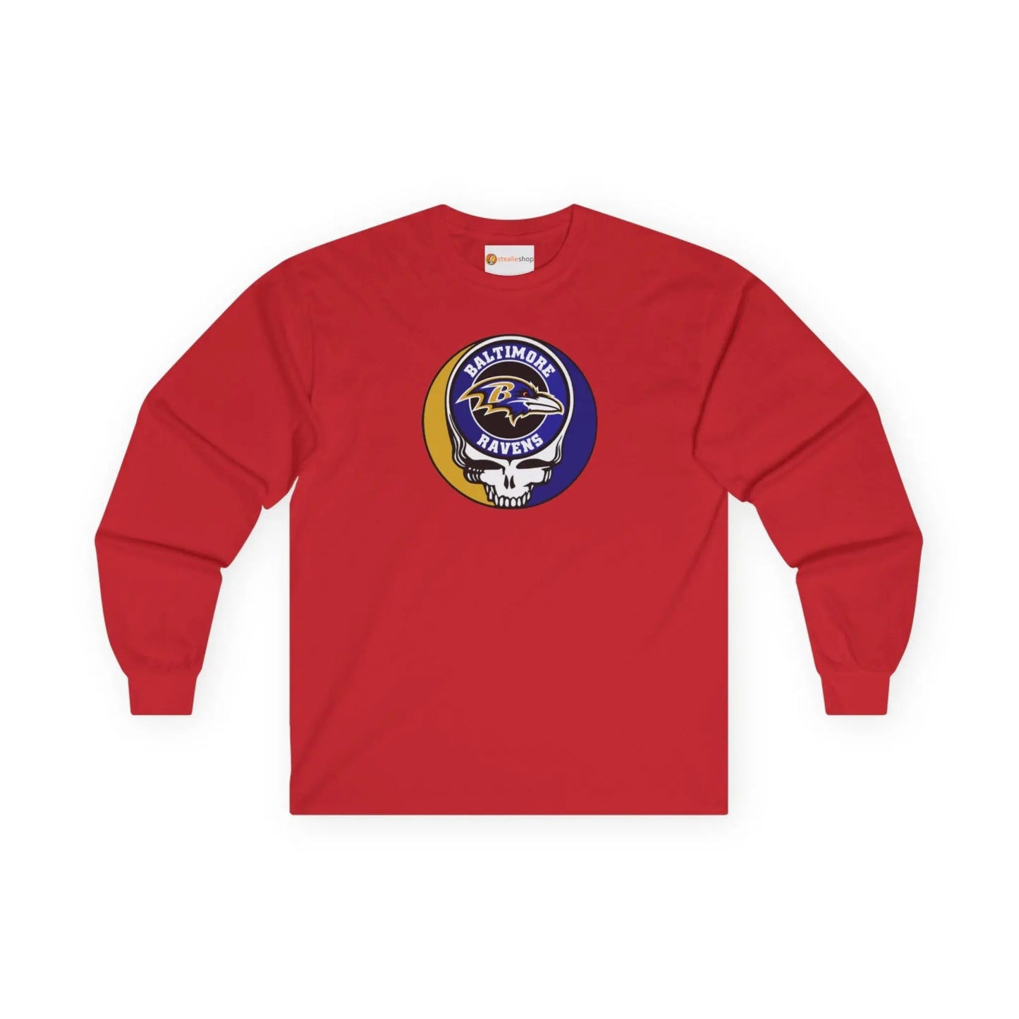 Baltimore Ravens Grateful Dead Long Sleeve Ultra-Cotton Tee The Gridiron Collection