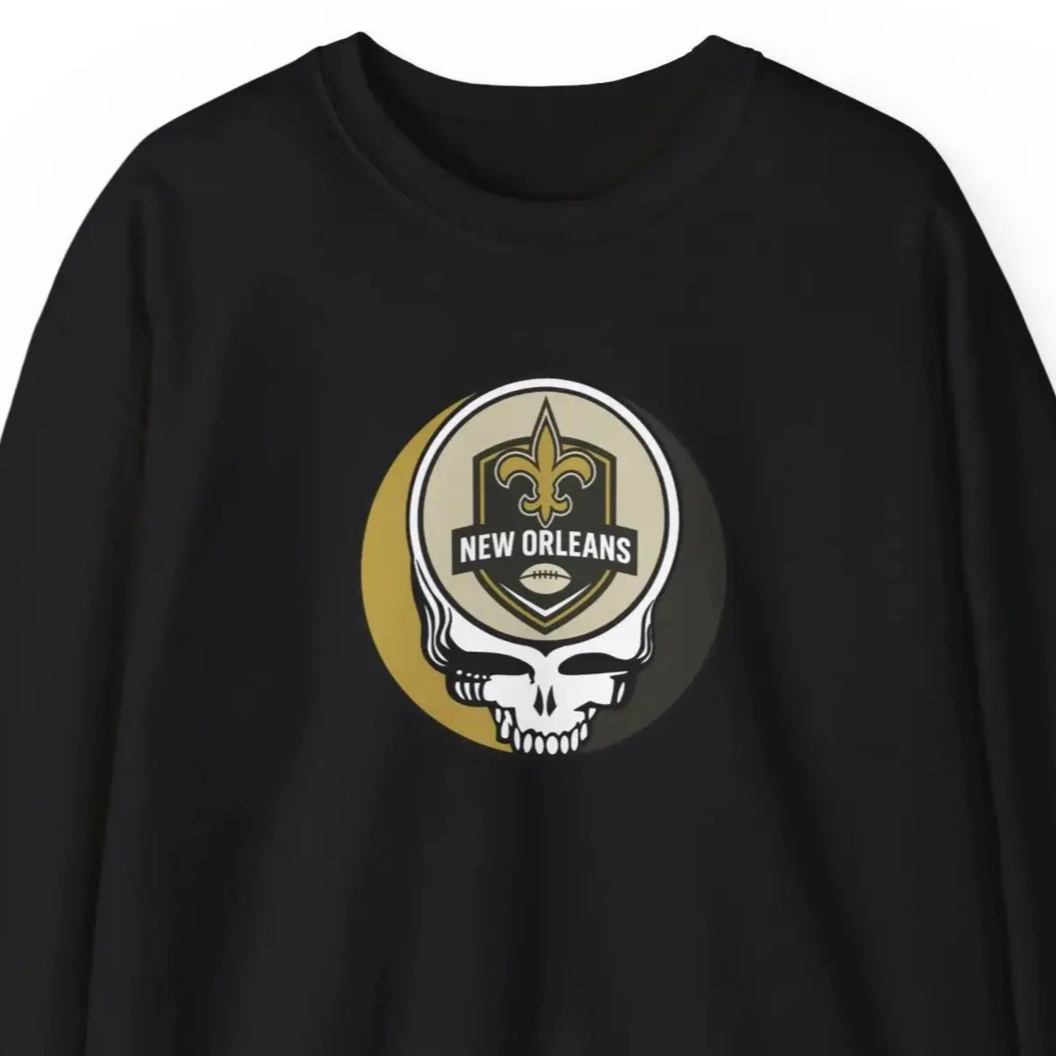 New Orleans Saints Grateful Dead Stealie Crewneck Sweatshirt Heavy Blend