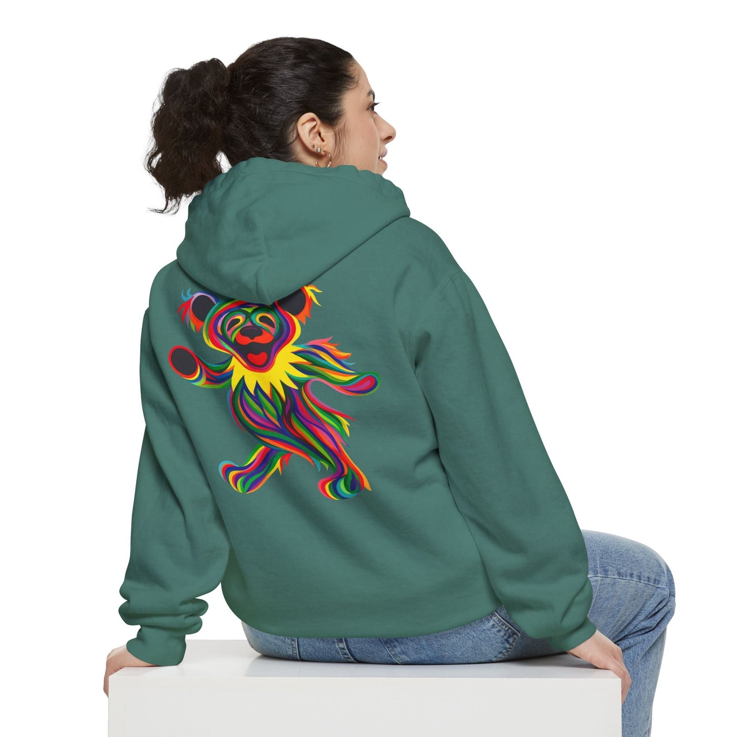 Tie-Dye Two-Sided Unisex Garment-Dyed Hoodie Bear Vineyard Collection