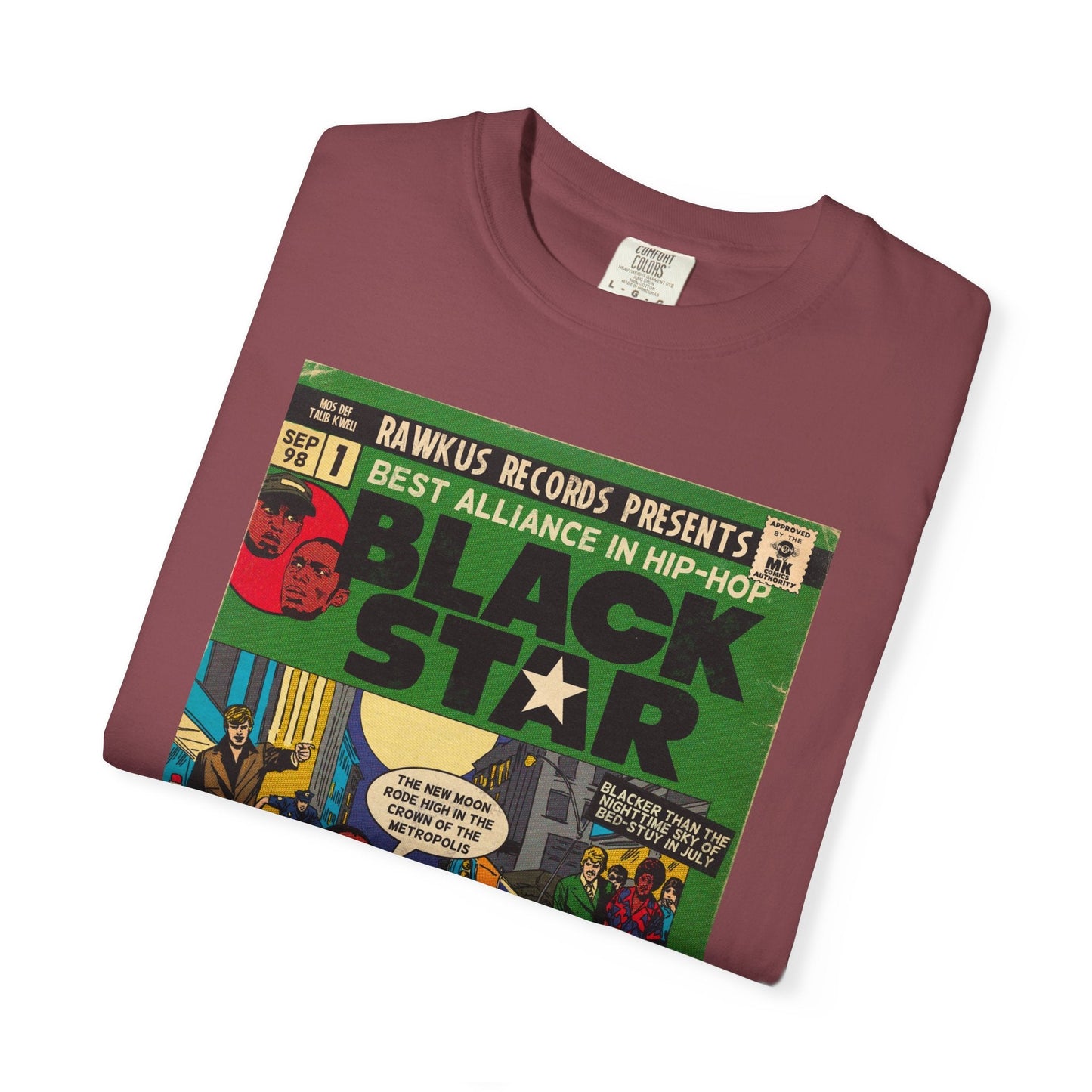 Black Star Unisex Comfort Colors T-shirt 100% Ring-Spun Cotton