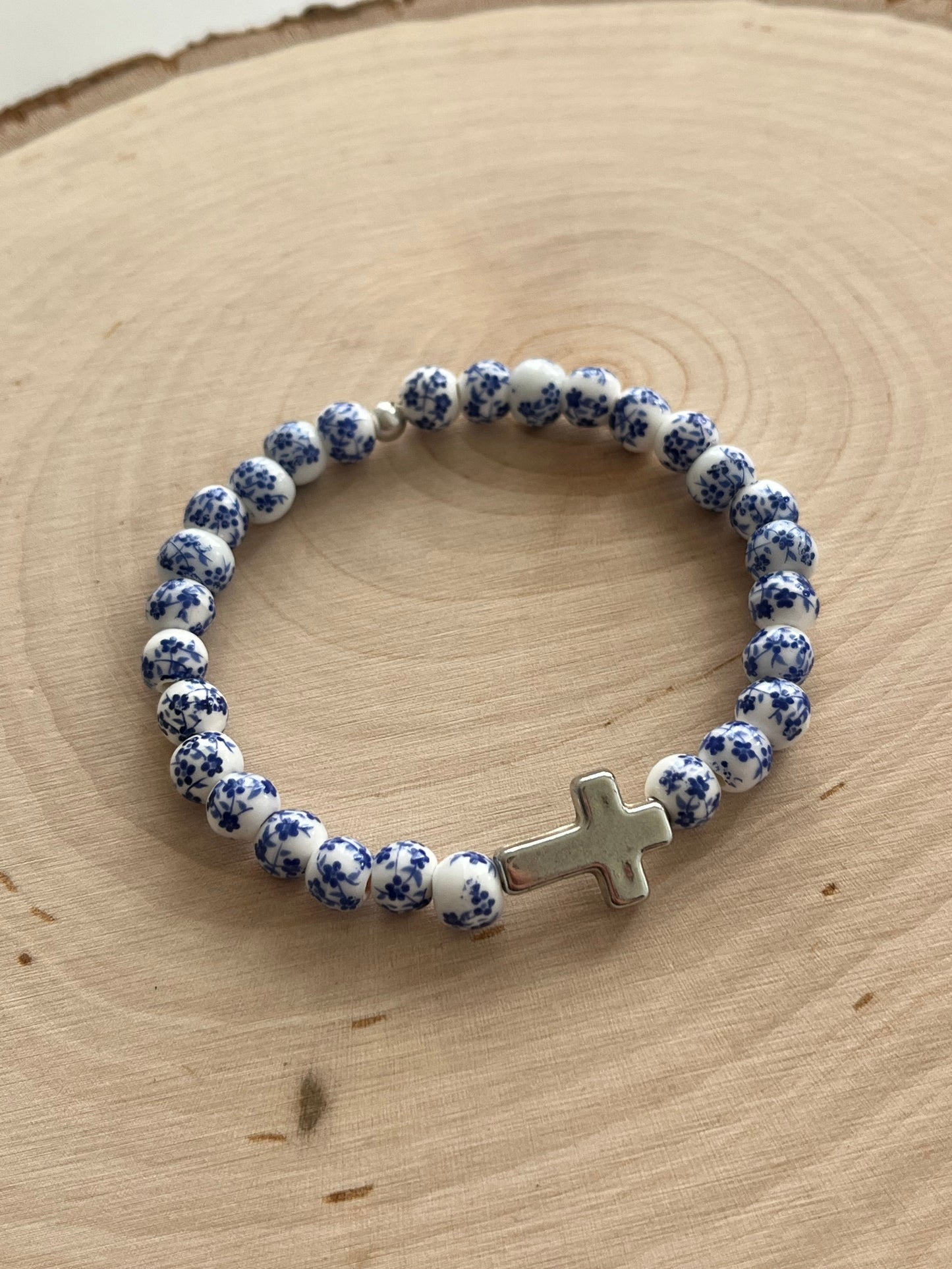 Faith-Inspired Cross Bead Bracelet Collection Jewelry