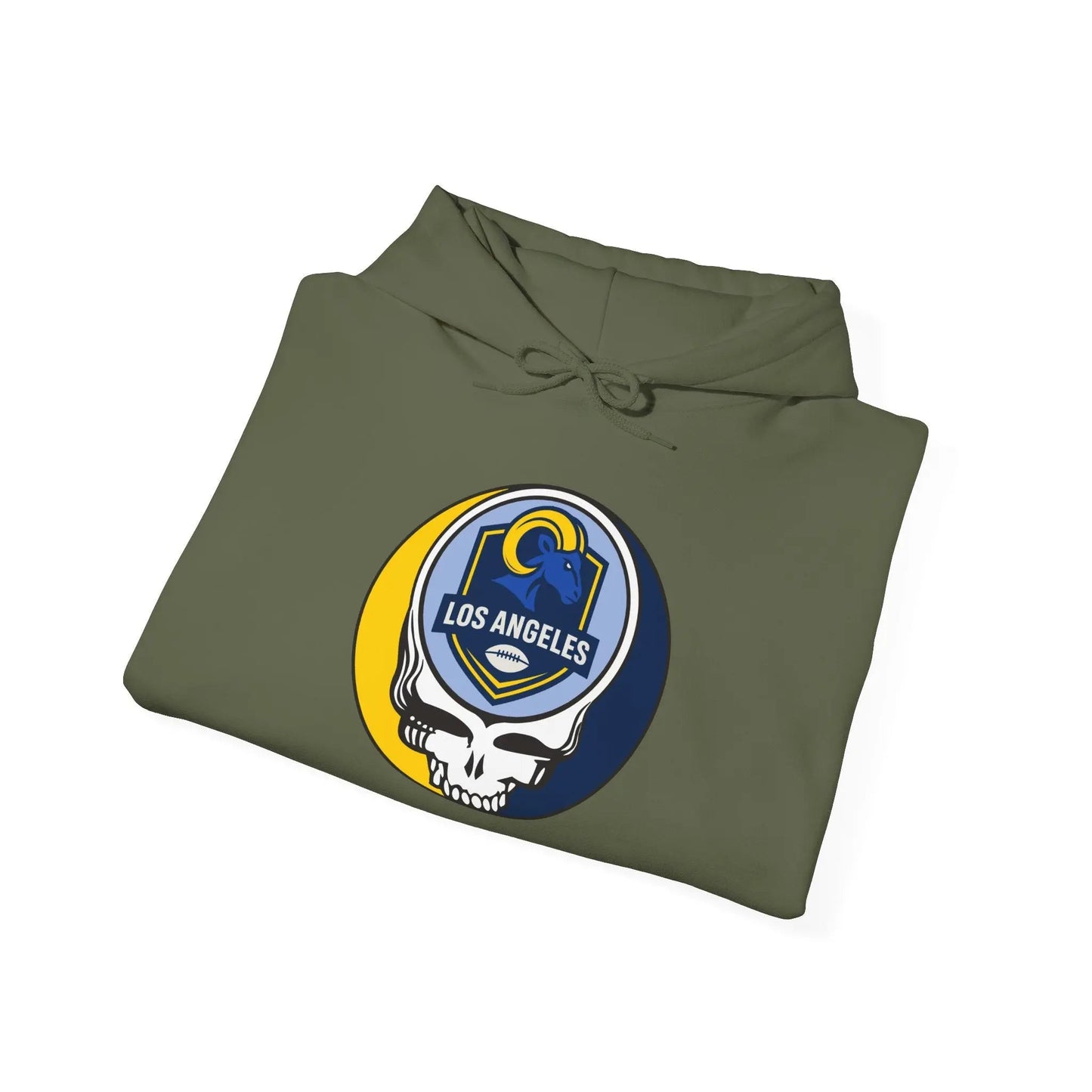 Los Angeles Rams Stealie Grateful Dead Hooded Sweatshirt NFL The Gridiron Collection
