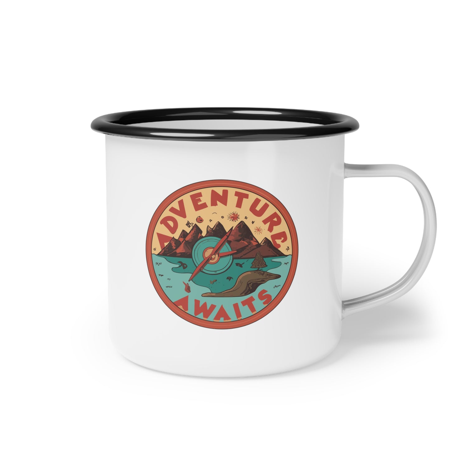Enamel Camp Cup - Unique Adventure Awaits Travel Mug