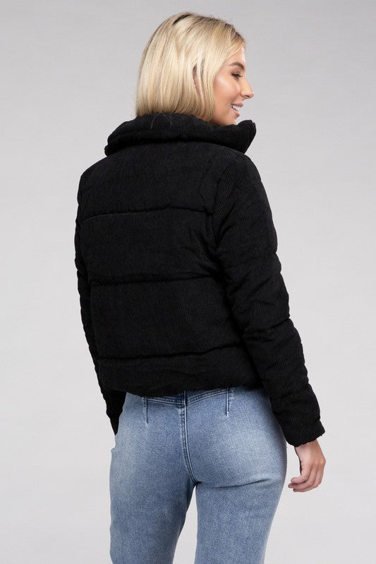 Corduroy Zip-Up Cozy Jacket