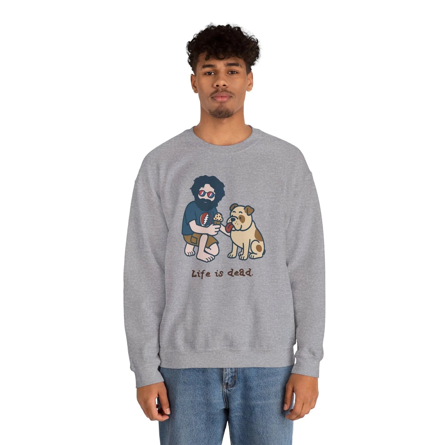 Crewneck Sweatshirt Heavy Blend Jerry and Frank Are Sharin' Life is dead.
