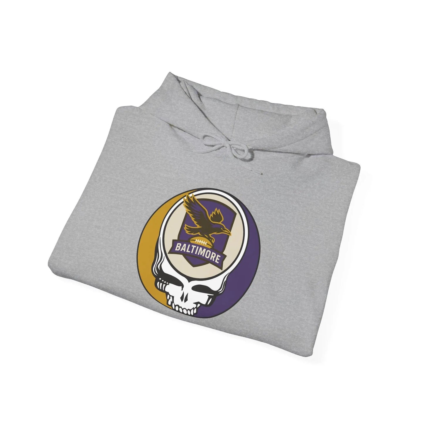 Baltimore Ravens Stealie Grateful Dead Hooded Sweatshirt The Gridiron Collection