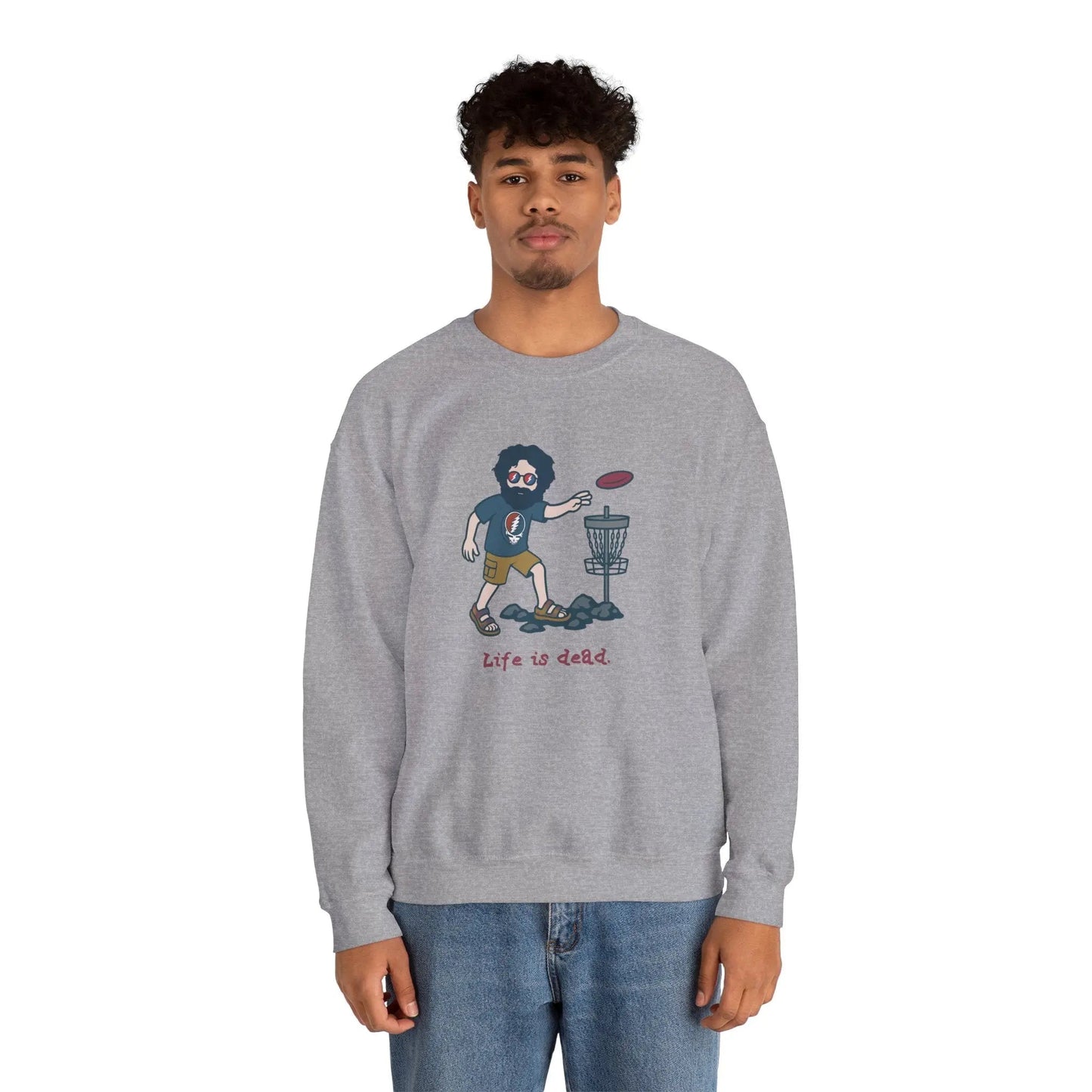 Disc Golfin' Jerry Life is dead Crewneck Sweatshirt