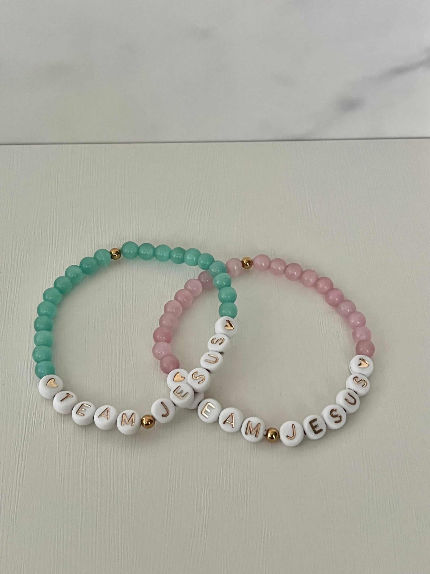 Opal Iridescent Bead Bracelet – Team Jesus Multicolor Faith Jewelry