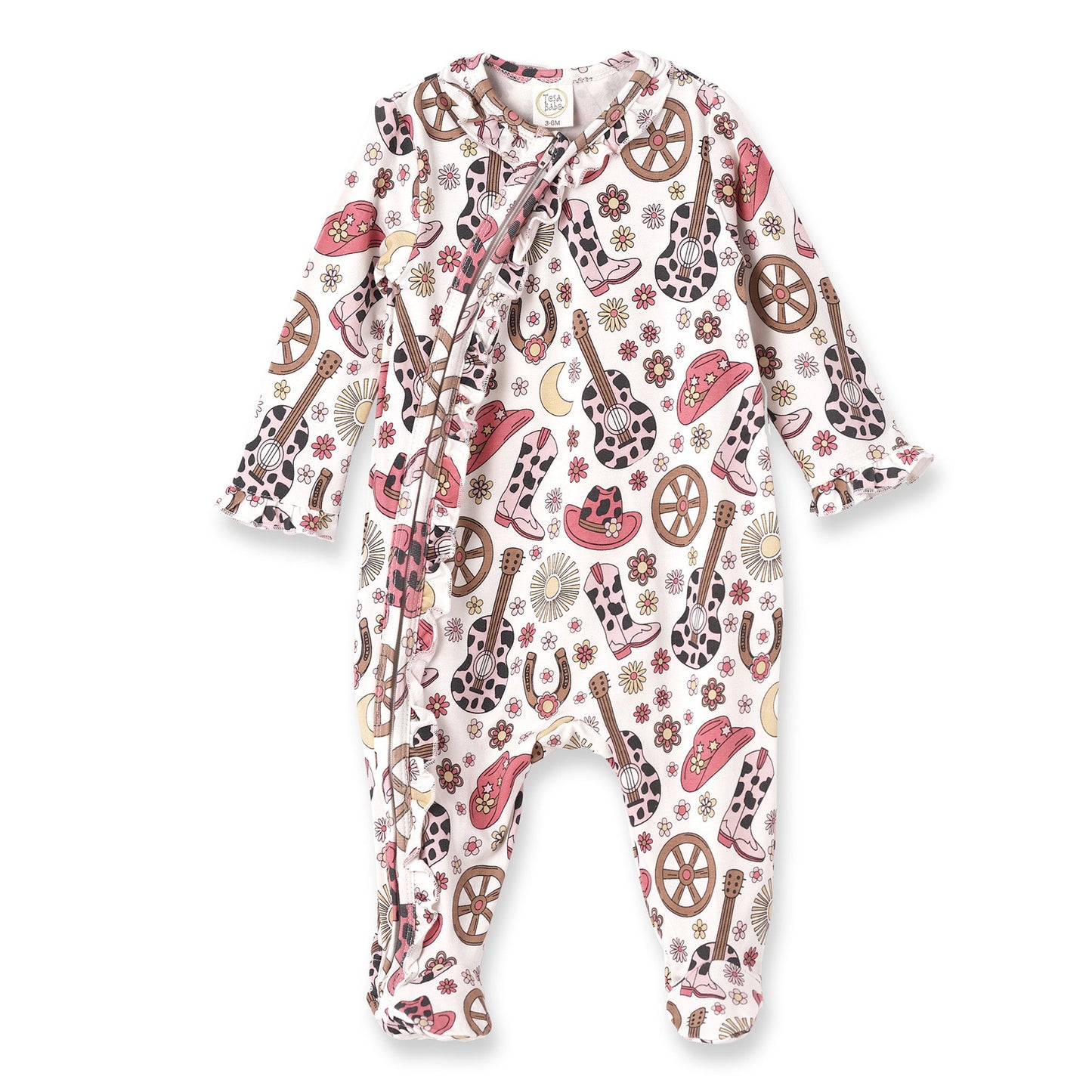 Bamboo Zipper Romper Western Cowgirl Cutie