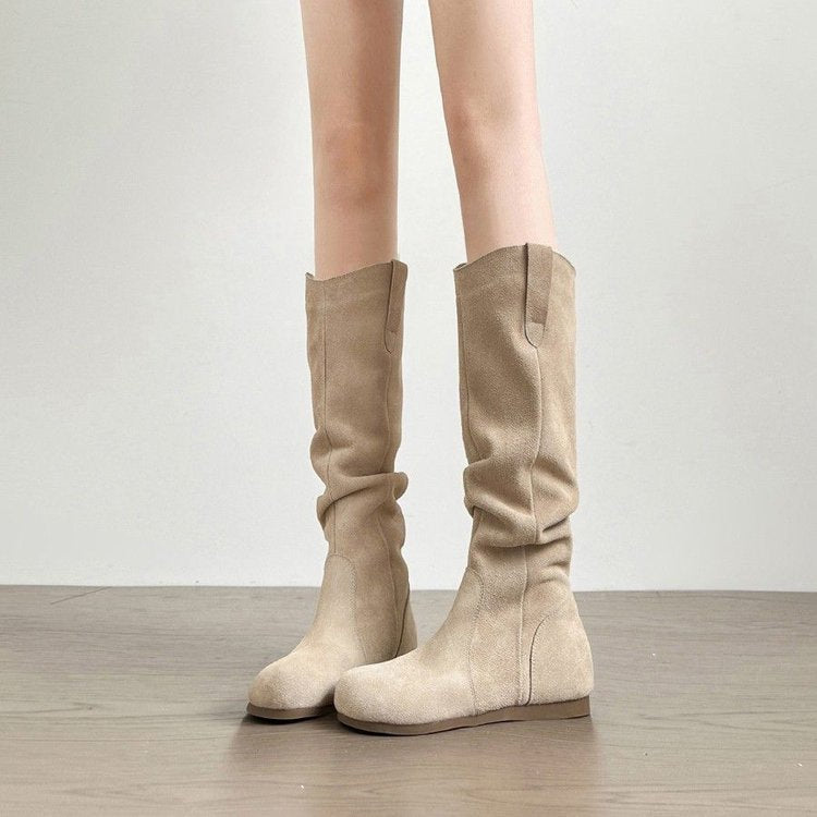 Creeper Knight Flat Heel Cowboy Boots for Women