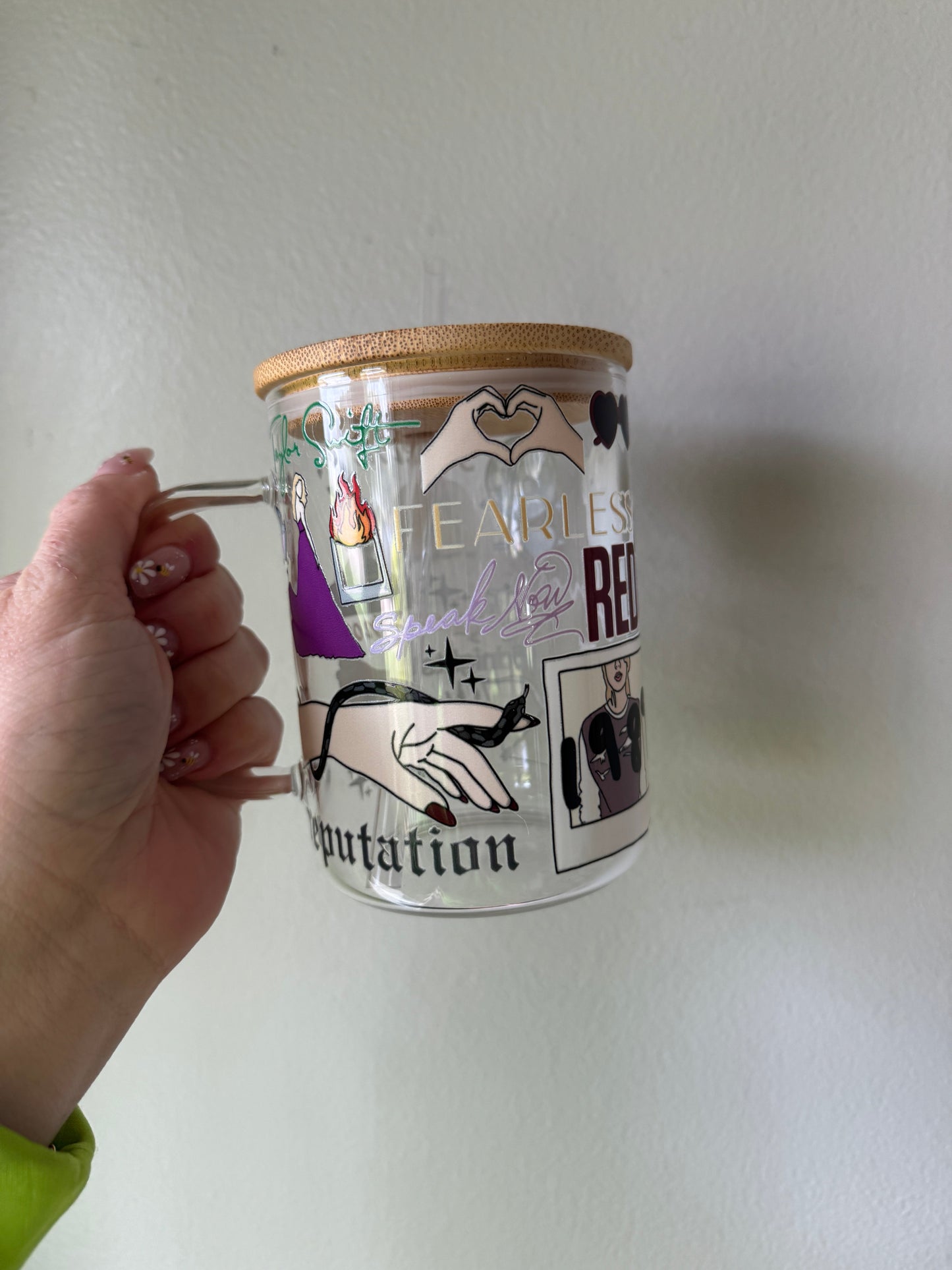 Taylor Swift Large Icons Eras-Inspired Glass Mug Pretty Sips