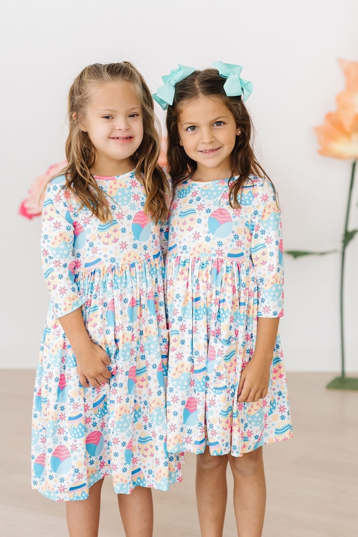 3/4 Sleeve Twirl Dress with Pocket by Mila & Rose