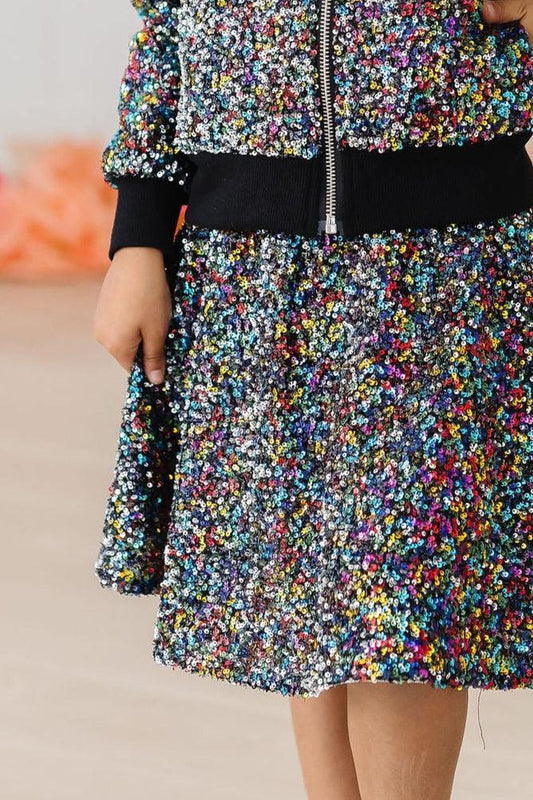 Confetti Sequin Twirl Skort with Attached Shorts