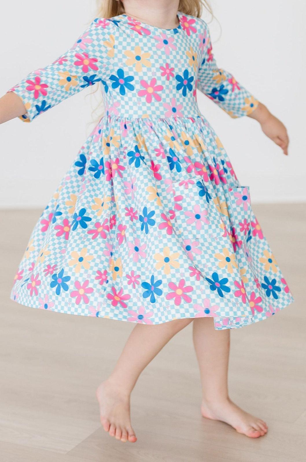 Twirl Dress 3/4 Sleeve Pocket Dress Crazy Daisy