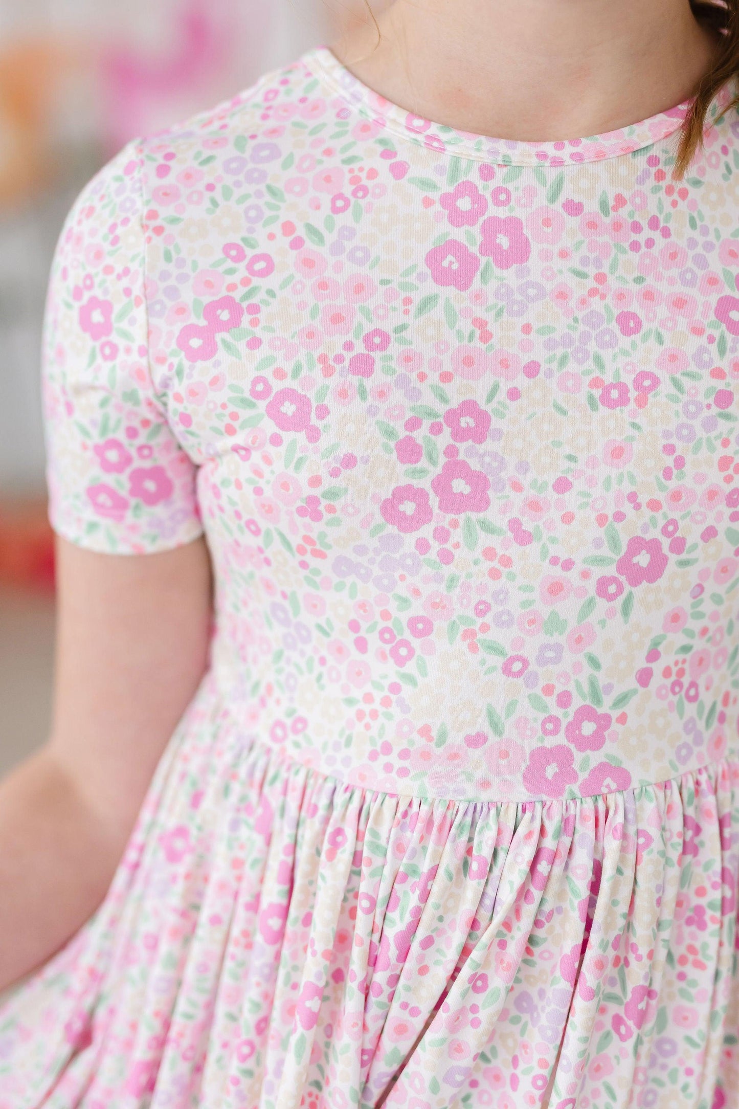 Twirl Pocket Dress Summer Short Sleeve Blooming Beauty