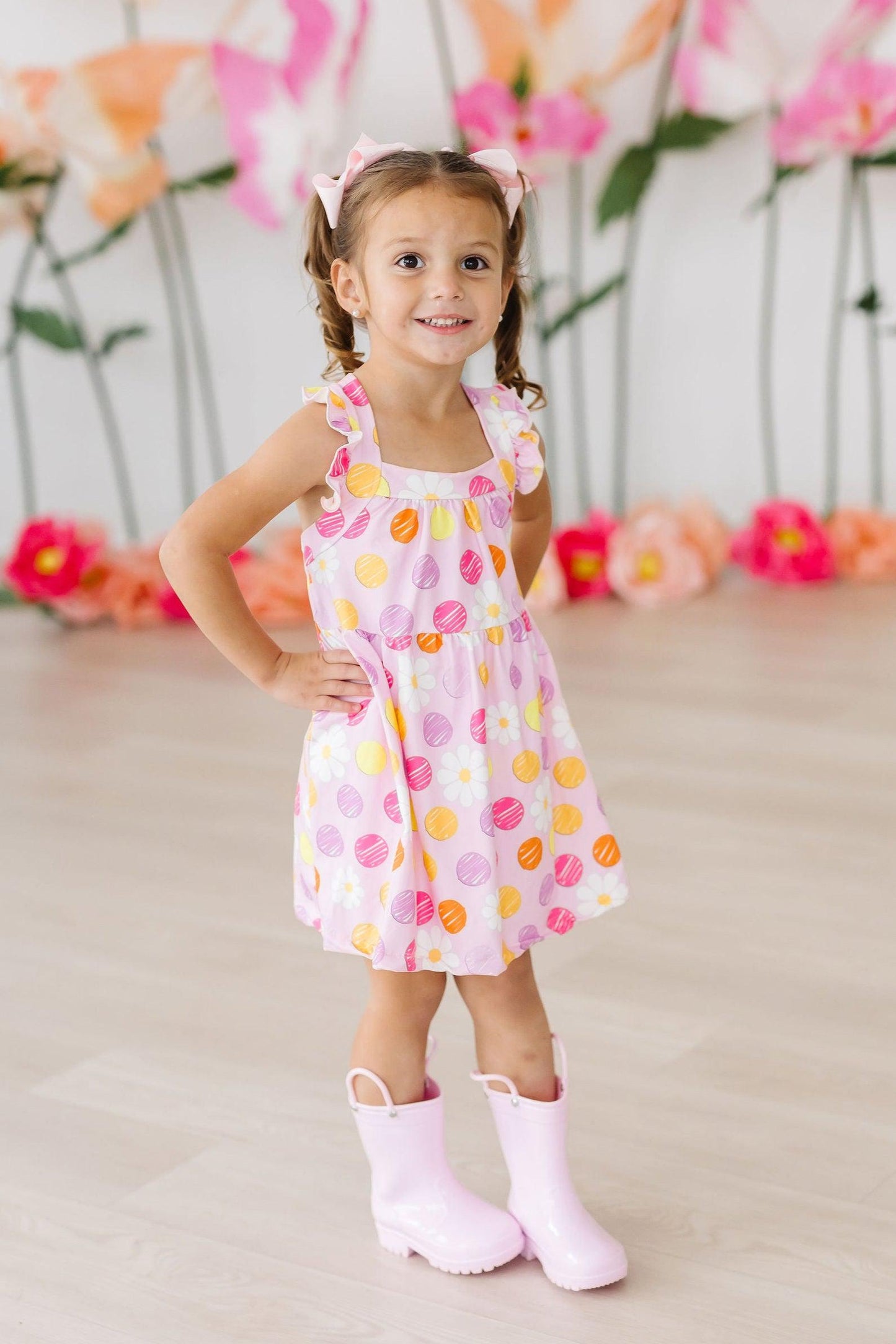 Ruffle Cross Back Strappy Dress Daisy Doodles