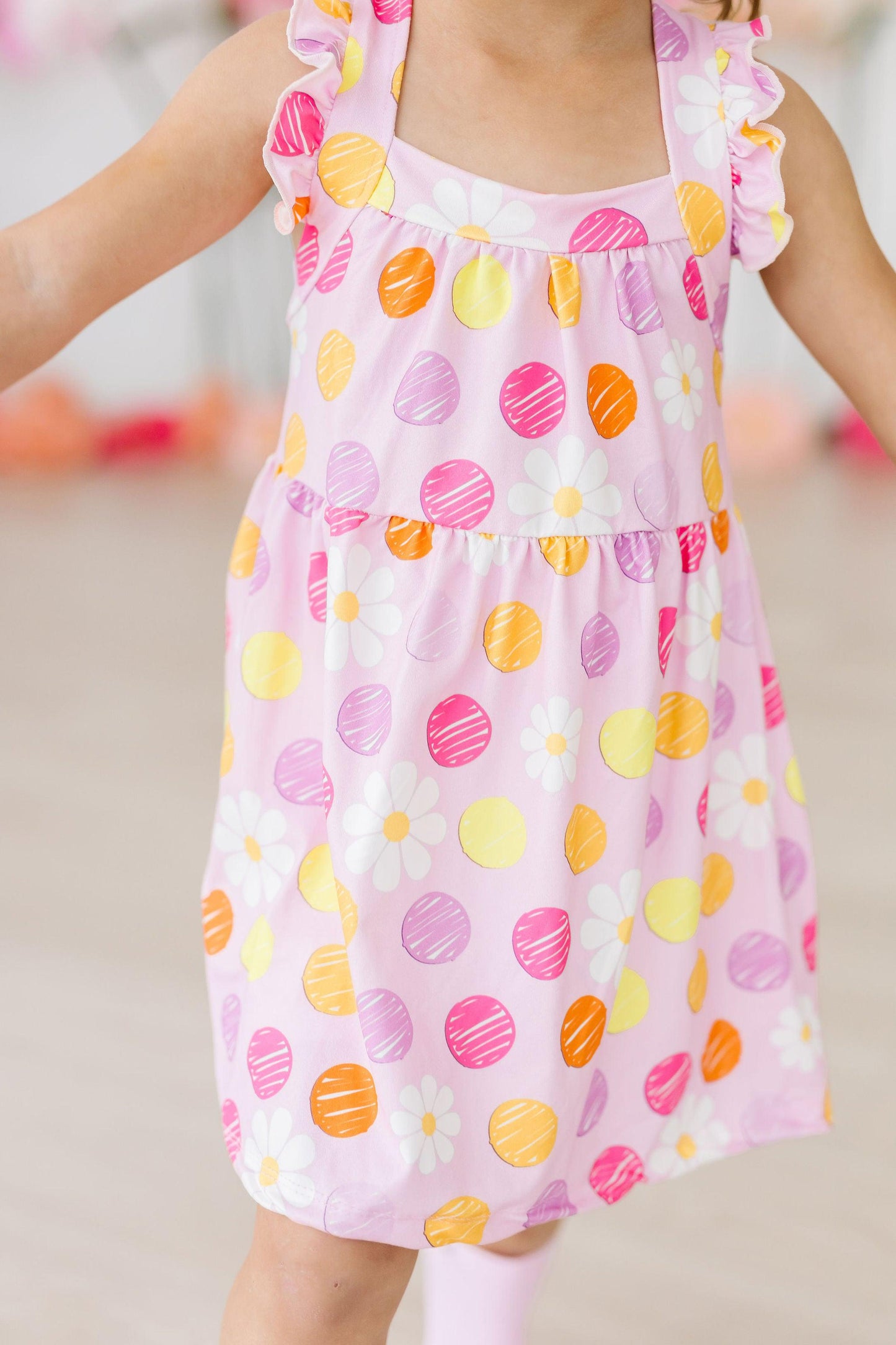 Ruffle Cross Back Strappy Dress Daisy Doodles