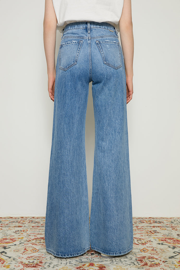 Melissa Slouch Boot High-Rise Wide-Leg Denim Jeans