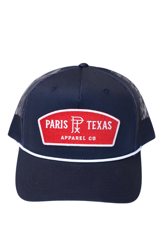 PTX Patch Navy Trucker Hat Paris Texas Apparel Co