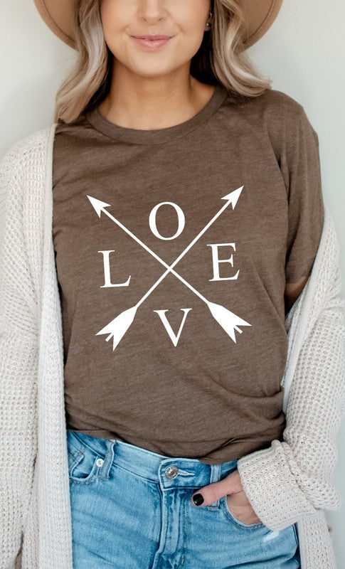 Love Arrows Valentines Day Graphic Tee