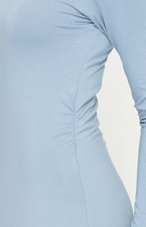 Side Ruched Bamboo Jersey Dress 3/4 Sleeve
